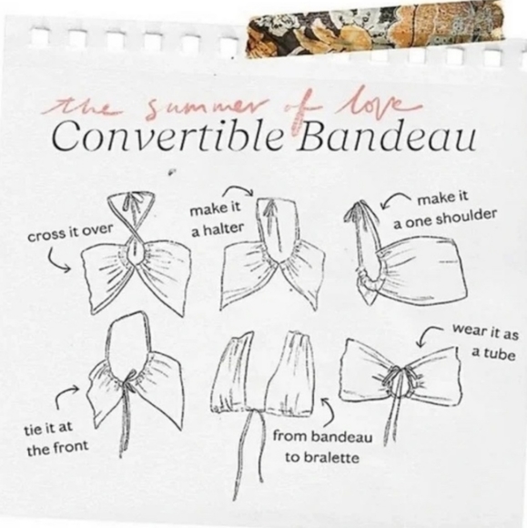 NWT- Free People Intimately Summer Of Love Convertible Bandeau Bra - Picture 11 of 11